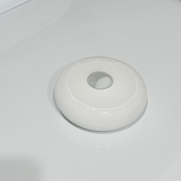 Mid Century Modern Nambe White Art Glass Votive Holder Signed from New Mexico - Picture 14 of 16